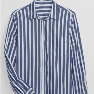 Gap Striped Button down blouse NWT